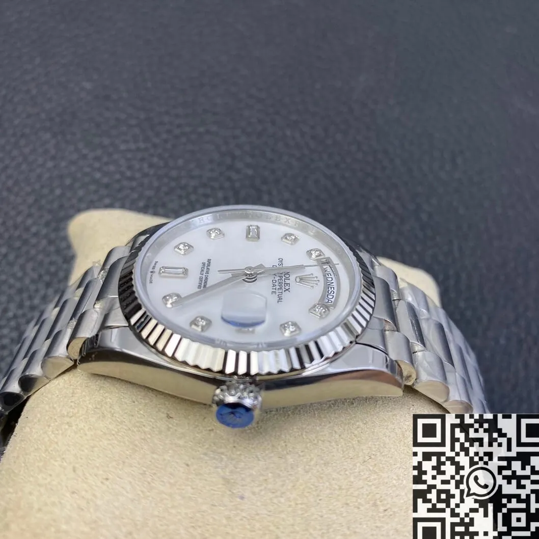 Supportive Rolex Day Date M128239-0007 White Mother-of-Pearl Dial Size 36mm EW Factory 2782