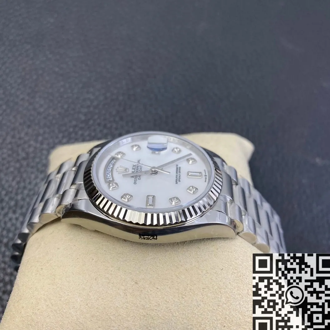 Supportive Rolex Day Date M128239-0007 White Mother-of-Pearl Dial Size 36mm EW Factory 2782