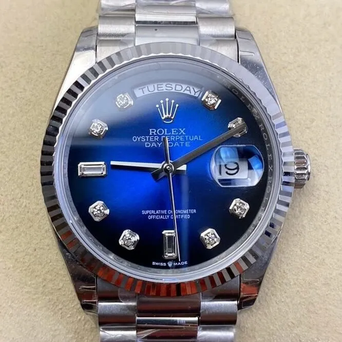 Rolex Day Date M128239-0023 Gradient Blue Dial Size 36mm EW Factory Effortless 2783