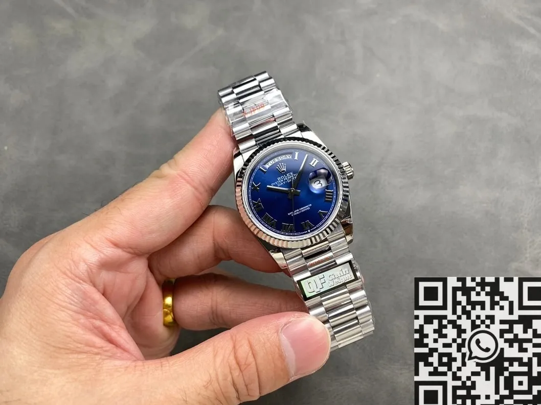 Rolex Day-Date M128239-0063 Blue Dial 36mm Watch Q Factory Modern 2724