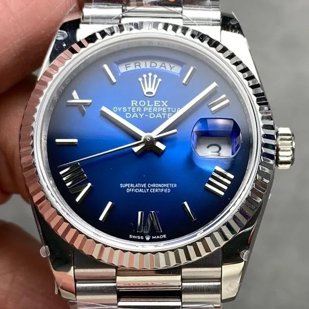 Rolex Day-Date M128239-0063 Gradual Blue Dial 36mm Watch Q Factory EasyCare 2725
