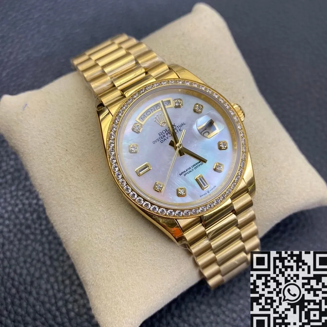 Stylish Rolex Day Date M128348RBR-0017 Ladies Gold Watch Size 36mm EW Factory 2784