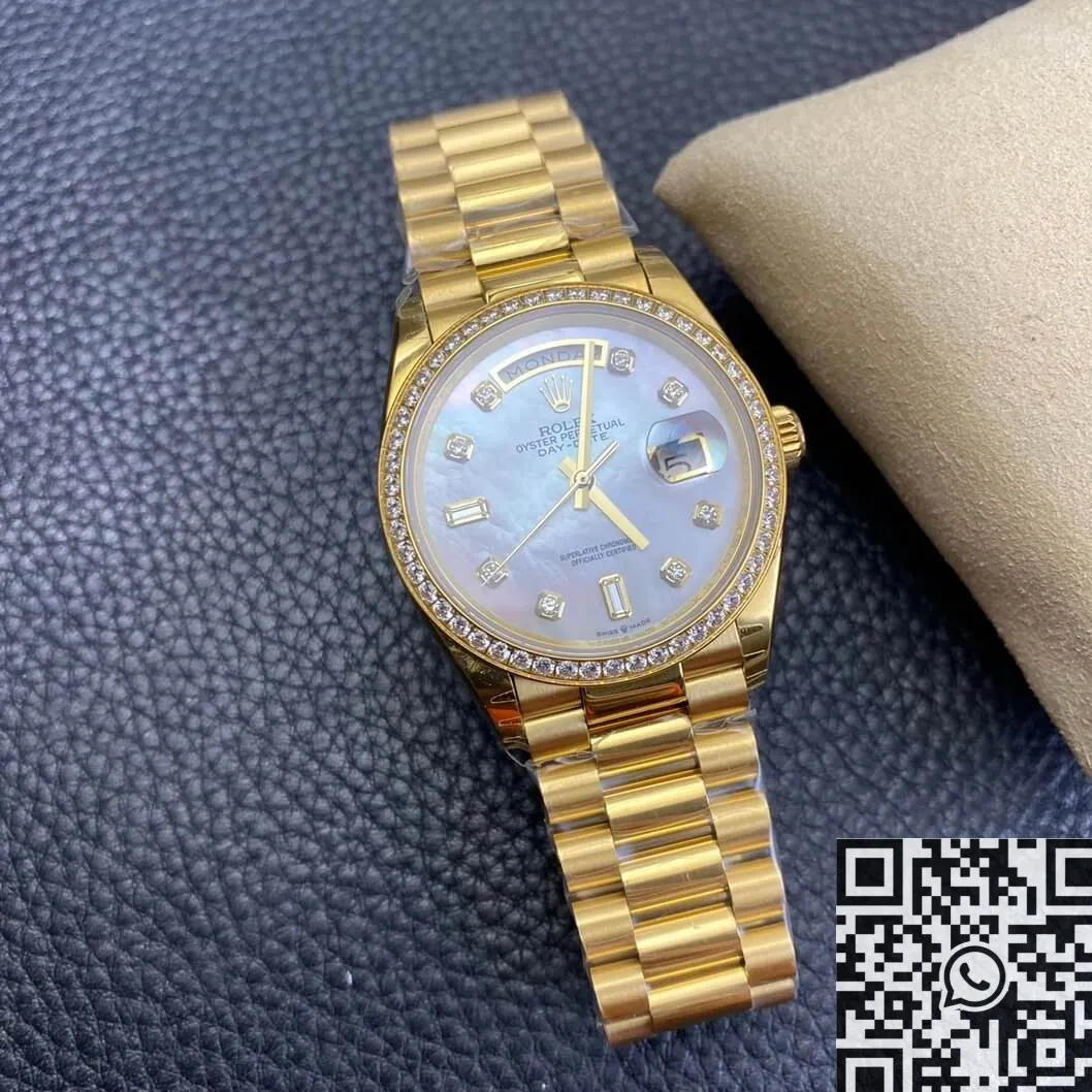 Stylish Rolex Day Date M128348RBR-0017 Ladies Gold Watch Size 36mm EW Factory 2784