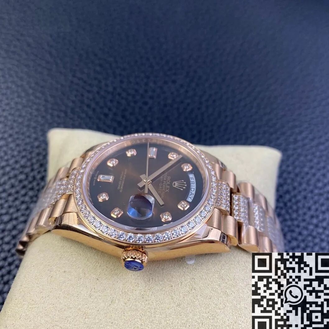Rolex Day Date M218345RBR-0041 Rose Gold Watches Size 36mm EW Factory Classic 2785