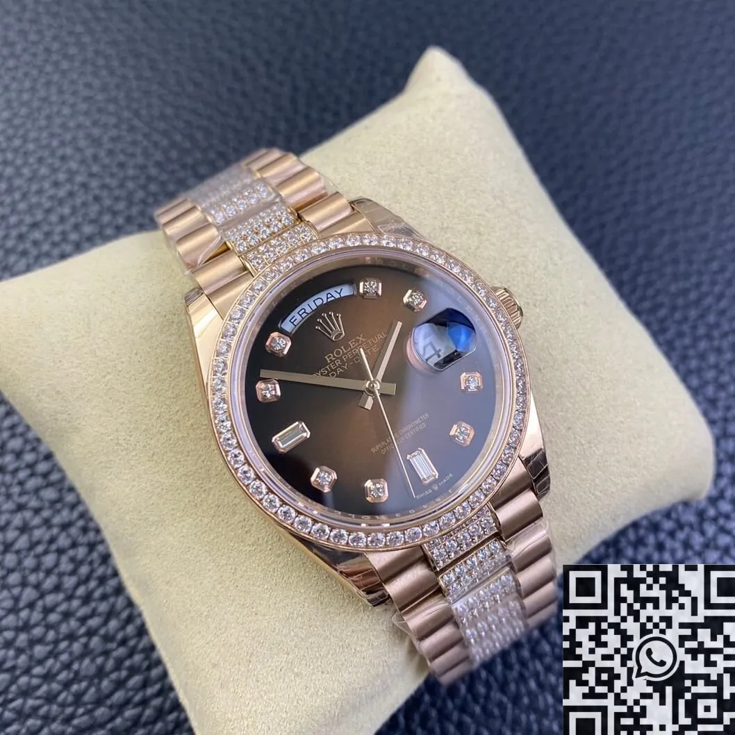Rolex Day Date M218345RBR-0041 Rose Gold Watches Size 36mm EW Factory Classic 2785
