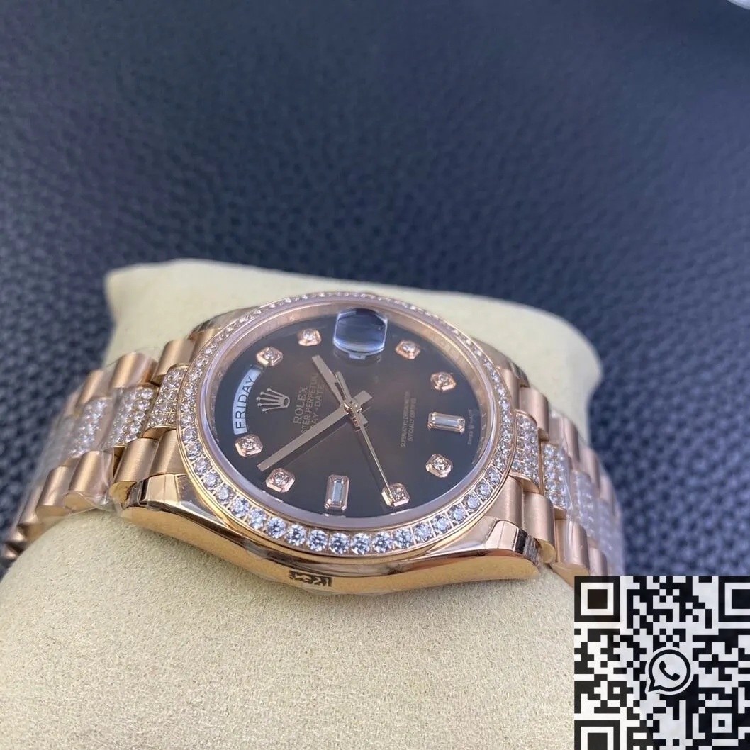 Rolex Day Date M218345RBR-0041 Rose Gold Watches Size 36mm EW Factory Classic 2785