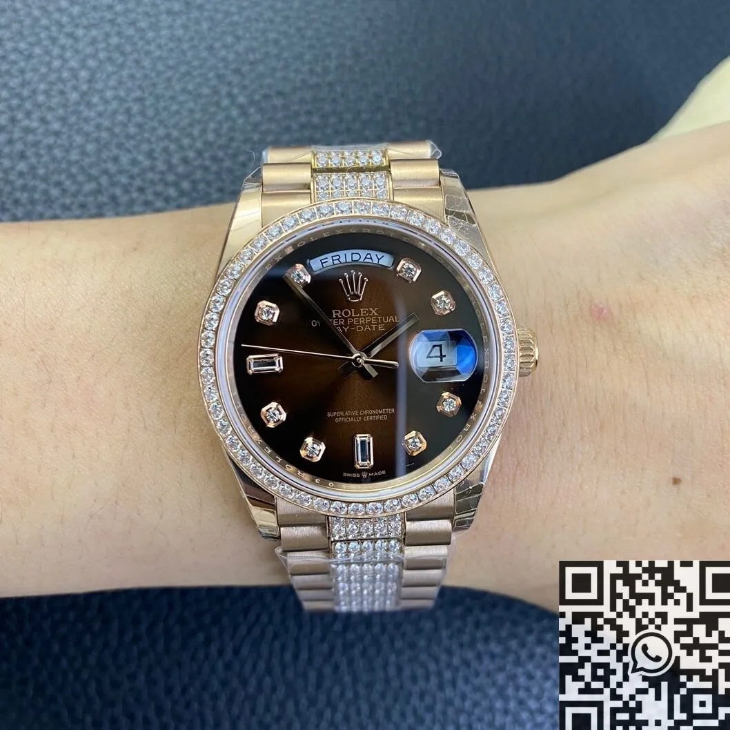 Rolex Day Date M218345RBR-0041 Rose Gold Watches Size 36mm EW Factory Classic 2785