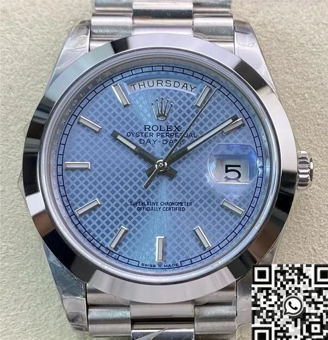 Rolex Day Date M228206-0004 Light Blue Dial Size 40mm Watch EW Factory SoftTouch 2789