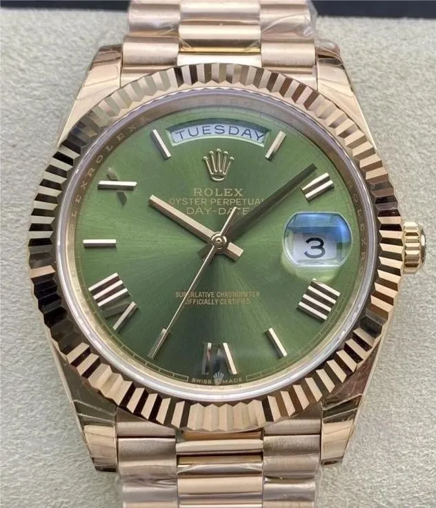 Rolex Day Date M228235-0025 Olive Green Dial Size 40mm Watch EW Factory Sleek 2790