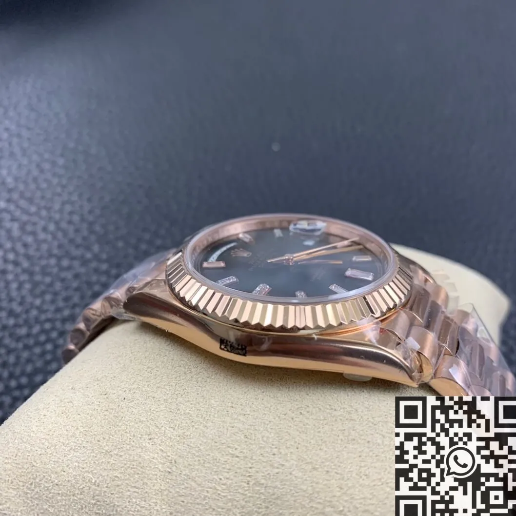 Versatile Rolex Day Date M228235 Black Dial Rose Gold Watch Size 40mm EW Factory 2787