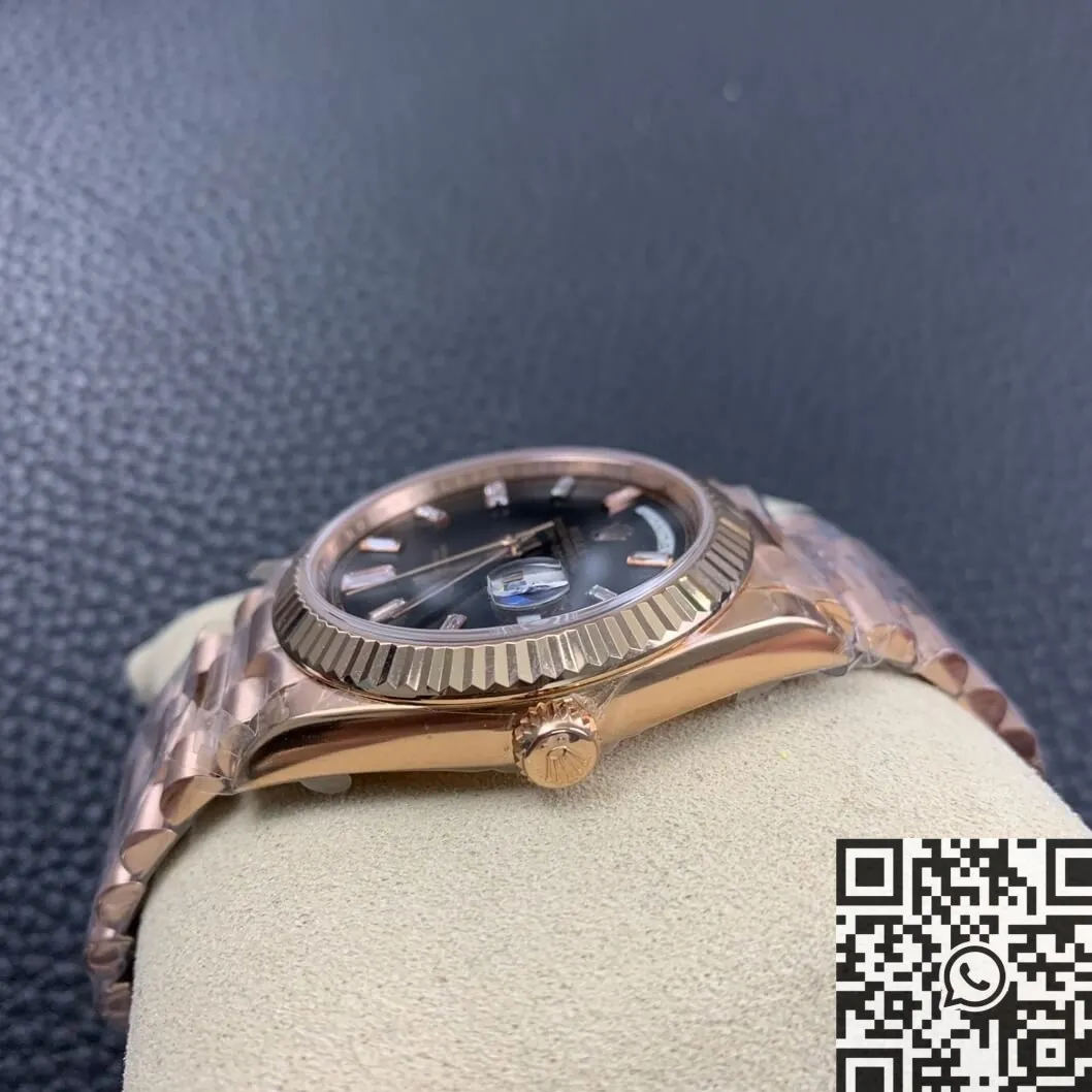 Versatile Rolex Day Date M228235 Black Dial Rose Gold Watch Size 40mm EW Factory 2787