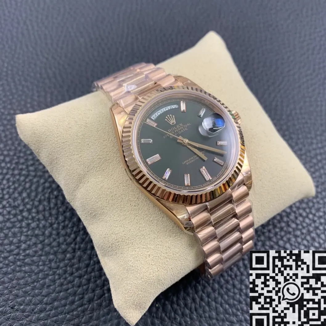Versatile Rolex Day Date M228235 Black Dial Rose Gold Watch Size 40mm EW Factory 2787