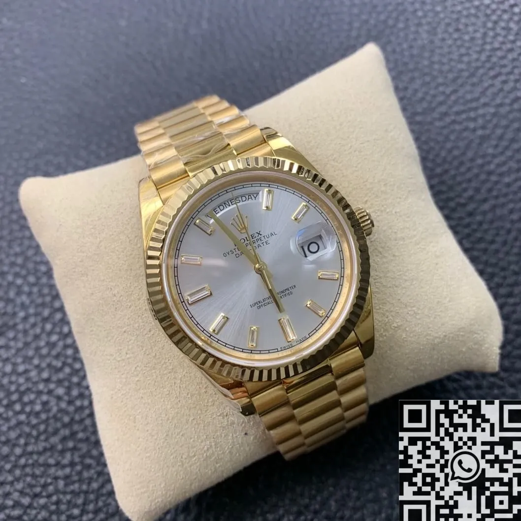 Rolex Day Date M228235 Silver Gray Dial Gold Watch Size 40mm EW Factory Durable 2788