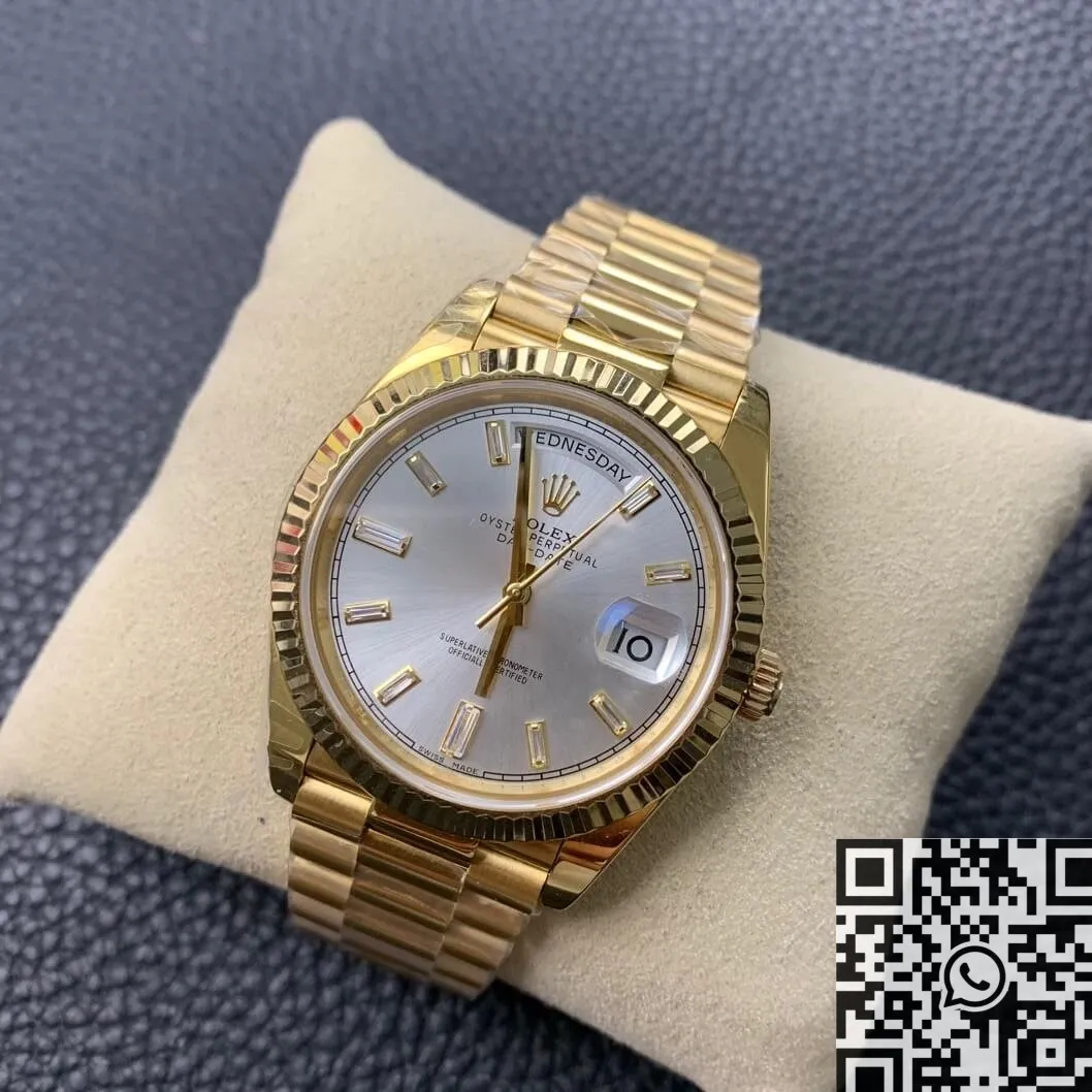 Rolex Day Date M228235 Silver Gray Dial Gold Watch Size 40mm EW Factory Durable 2788