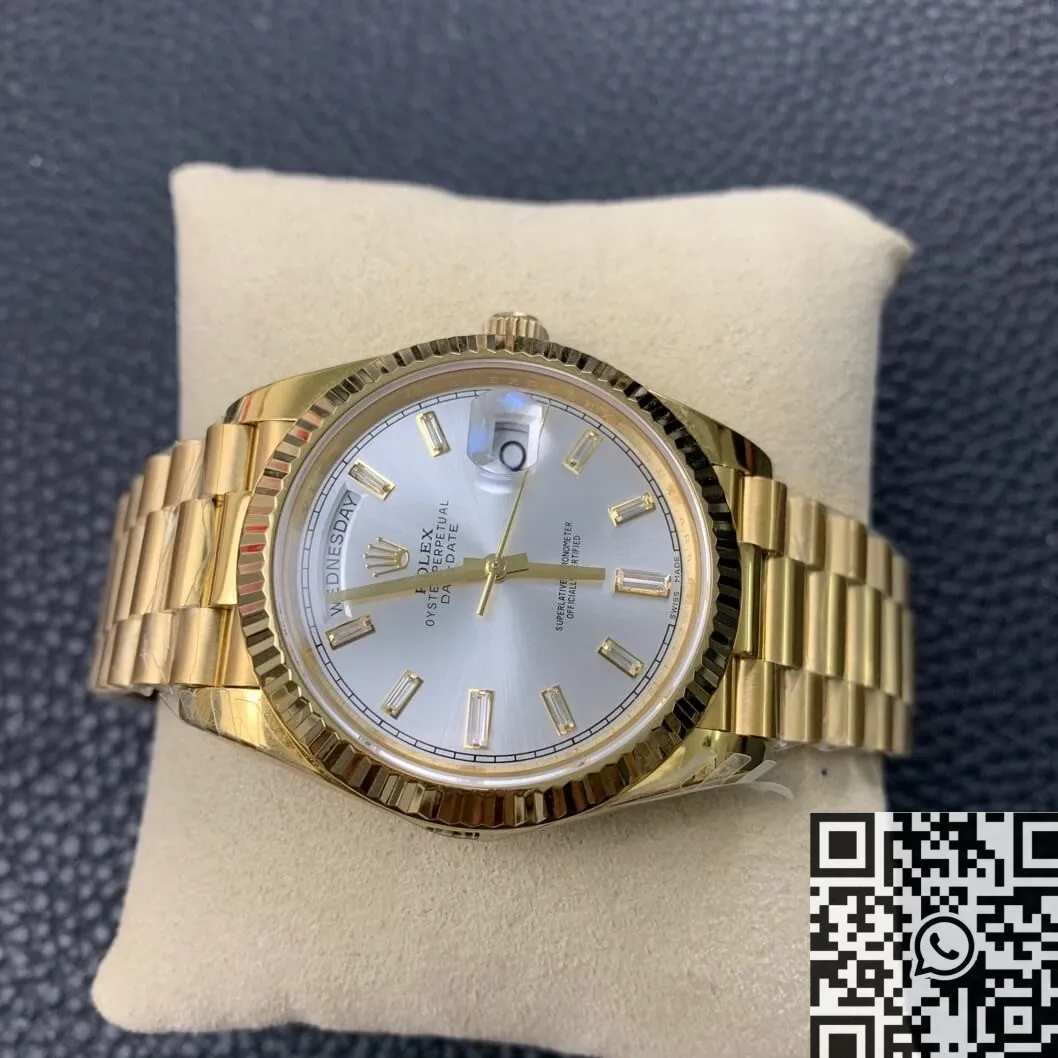 Rolex Day Date M228235 Silver Gray Dial Gold Watch Size 40mm EW Factory Durable 2788