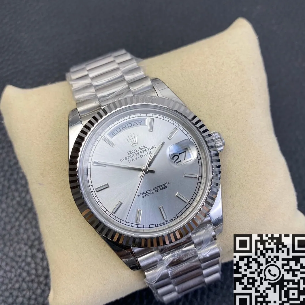 Breathable Rolex Day Date M228236 Silver Dial Size 40mm Watch EW Factory 2791