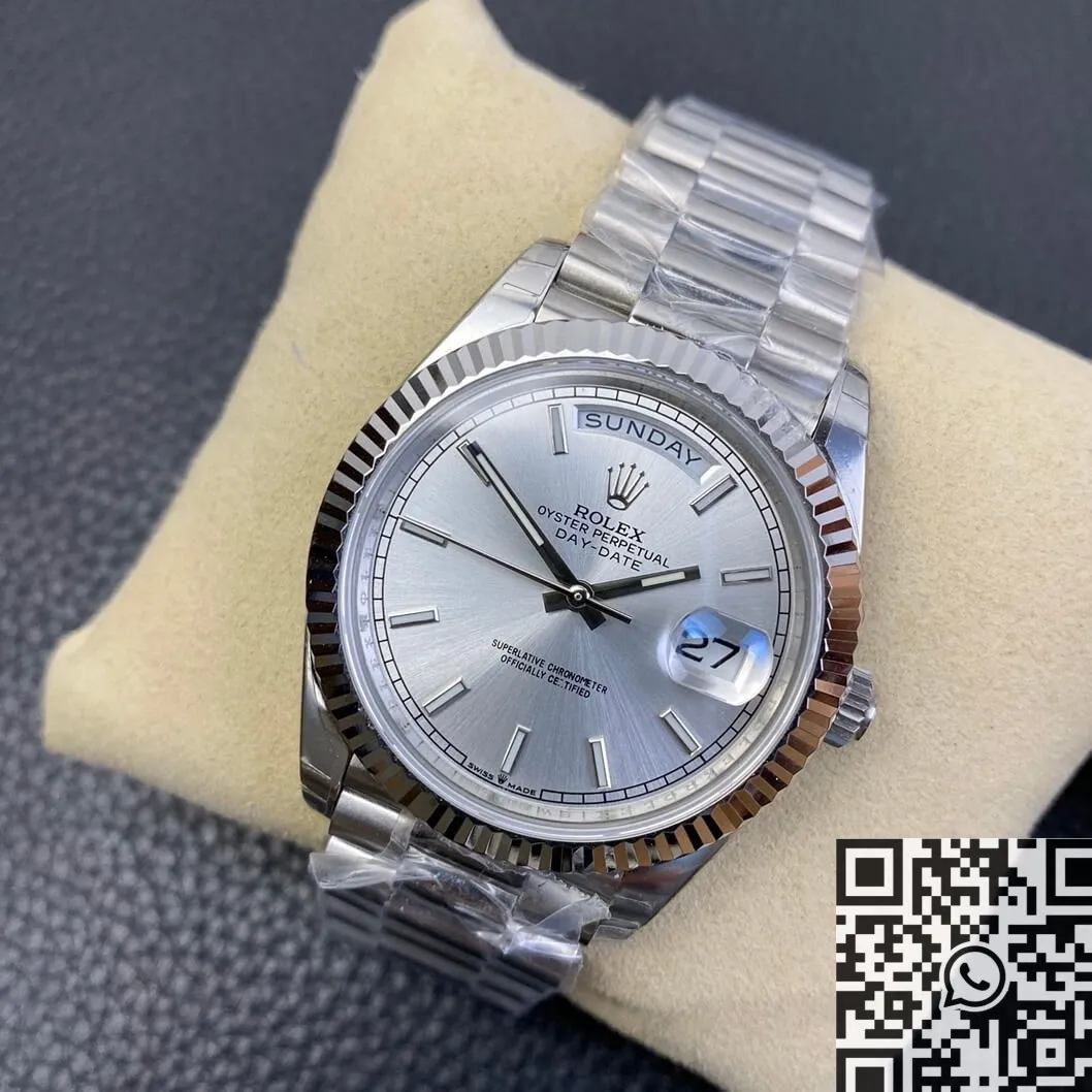 Breathable Rolex Day Date M228236 Silver Dial Size 40mm Watch EW Factory 2791