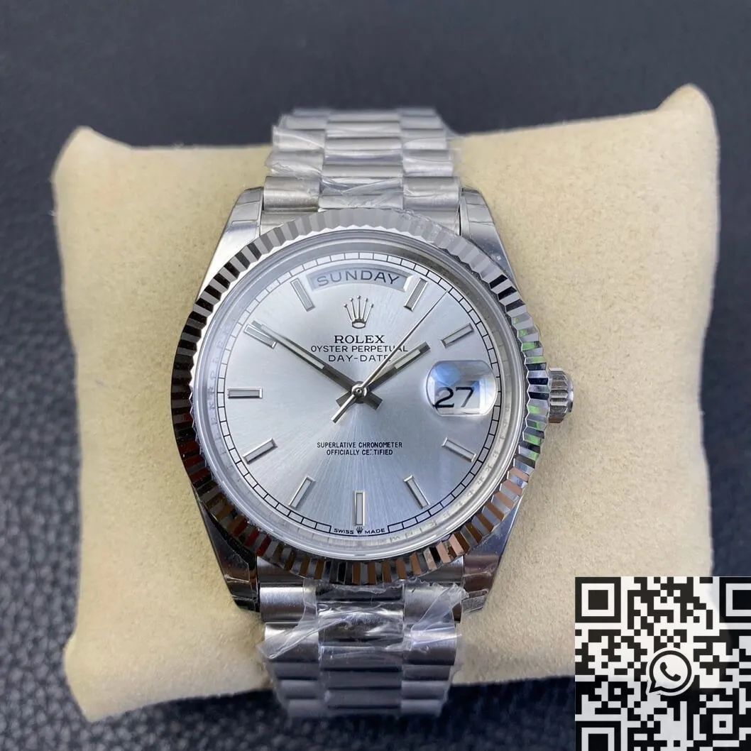 Breathable Rolex Day Date M228236 Silver Dial Size 40mm Watch EW Factory 2791