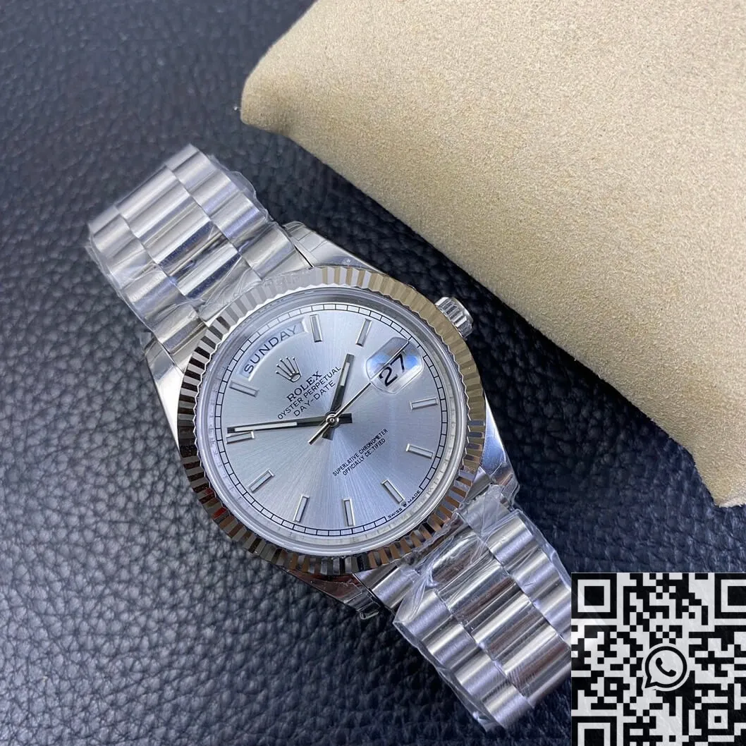 Breathable Rolex Day Date M228236 Silver Dial Size 40mm Watch EW Factory 2791