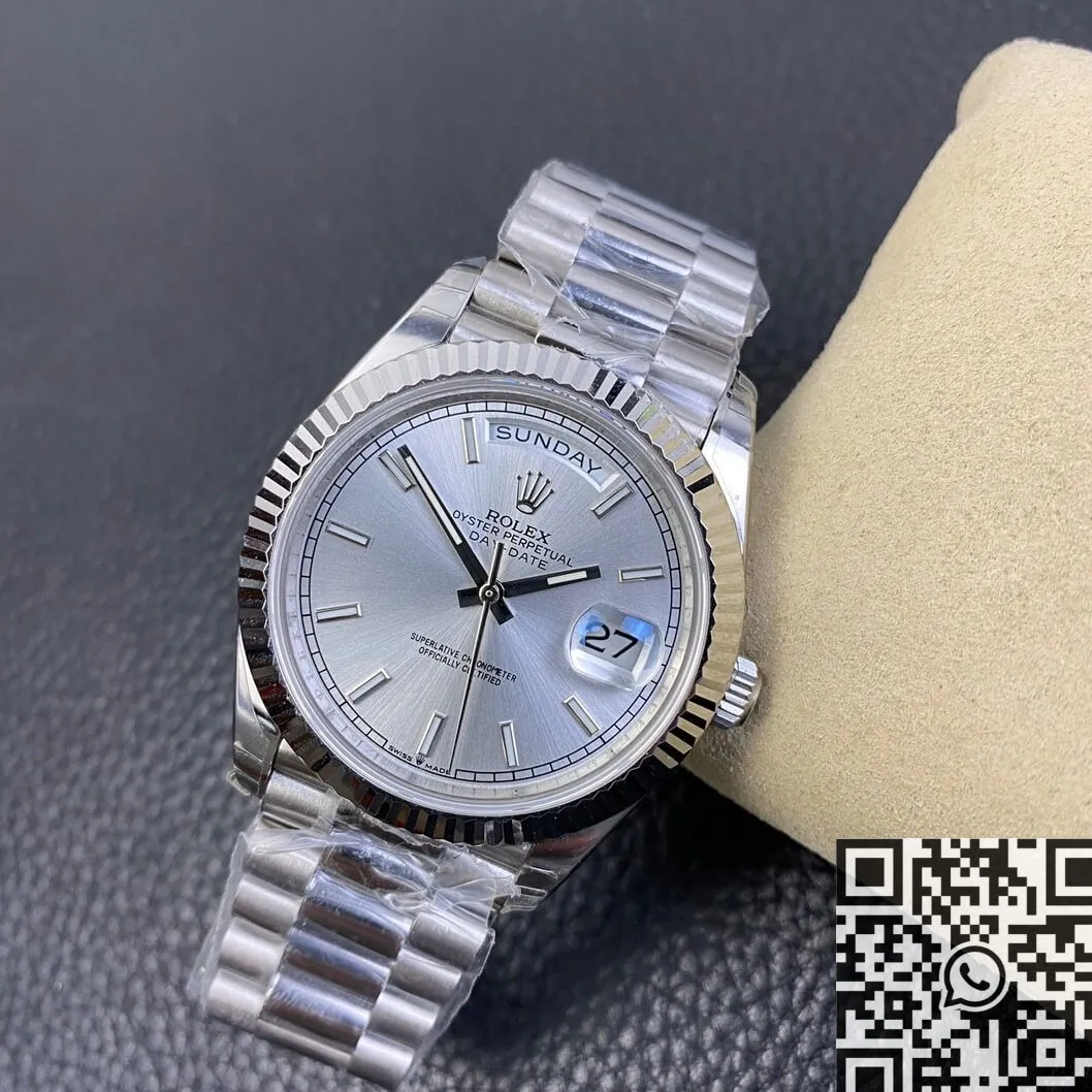 Breathable Rolex Day Date M228236 Silver Dial Size 40mm Watch EW Factory 2791