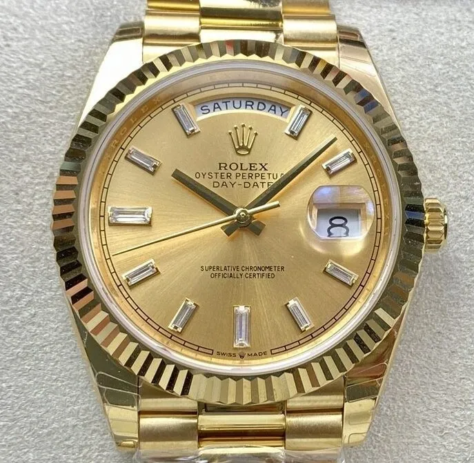 Resilient Rolex Day Date M228238-0005 Champagne Dial Size 40mm Watch EW Factory 2795