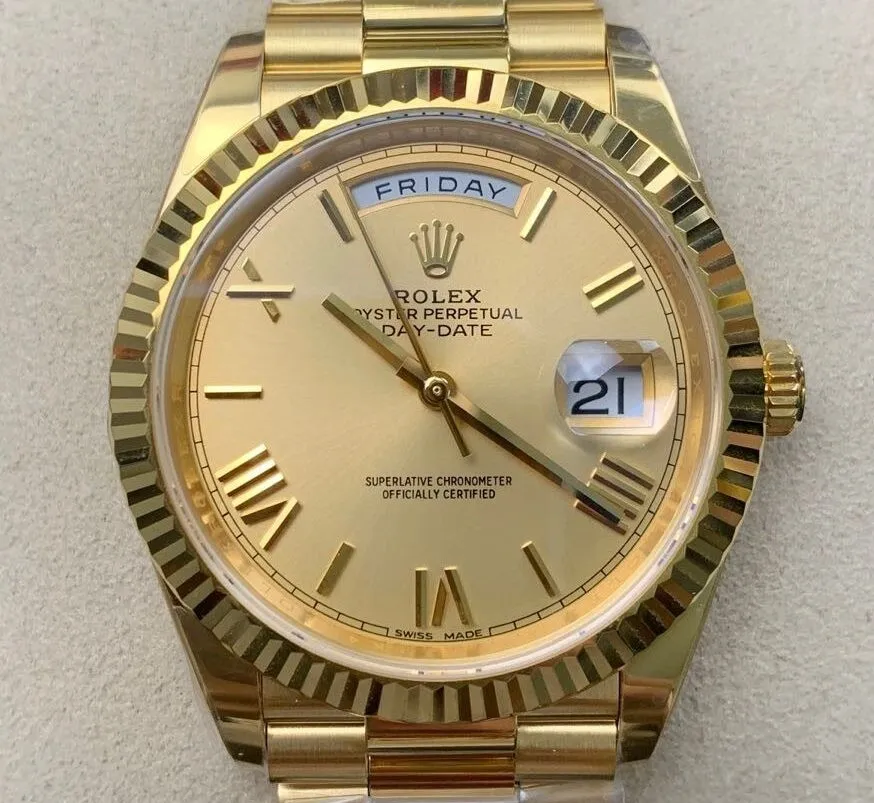 Rolex Day Date M228238-0006 Champagne Dial Size 40mm Watch EW Factory Seasonal 2799