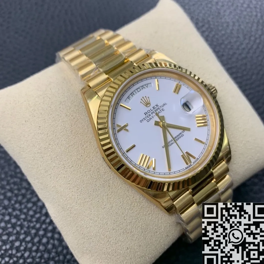 Rolex Day Date M228238-0042 White Dial Gold Watch Size 40mm EW Factory Classic 2797