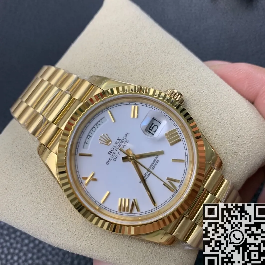 Rolex Day Date M228238-0042 White Dial Gold Watch Size 40mm EW Factory Classic 2797