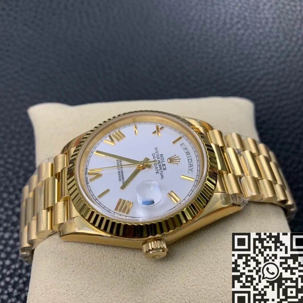 Rolex Day Date M228238-0042 White Dial Gold Watch Size 40mm EW Factory Classic 2797
