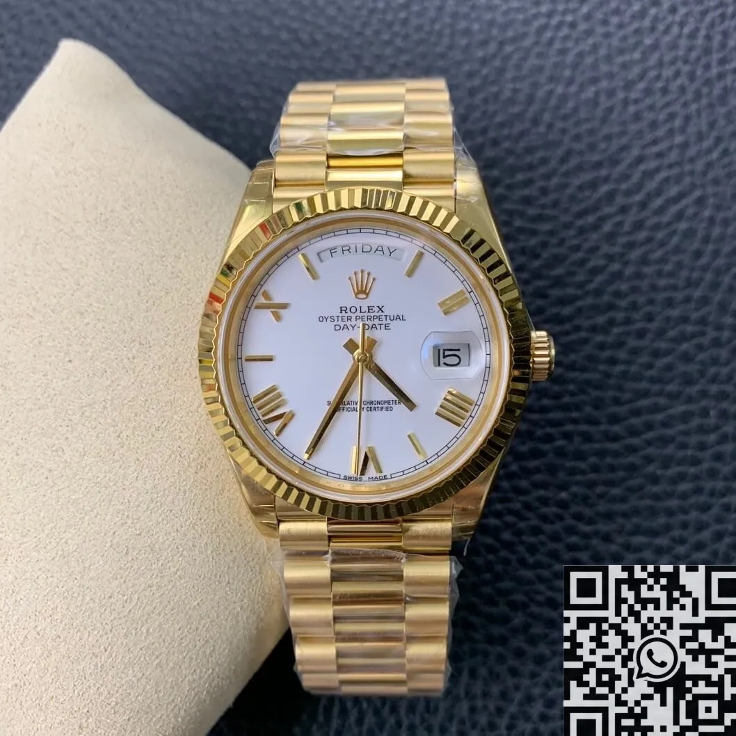 Rolex Day Date M228238-0042 White Dial Gold Watch Size 40mm EW Factory Classic 2797