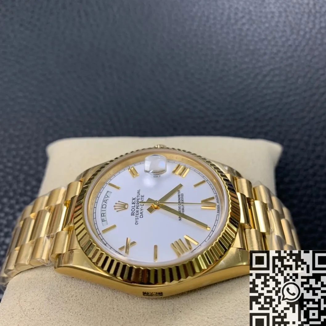Rolex Day Date M228238-0042 White Dial Gold Watch Size 40mm EW Factory Classic 2797