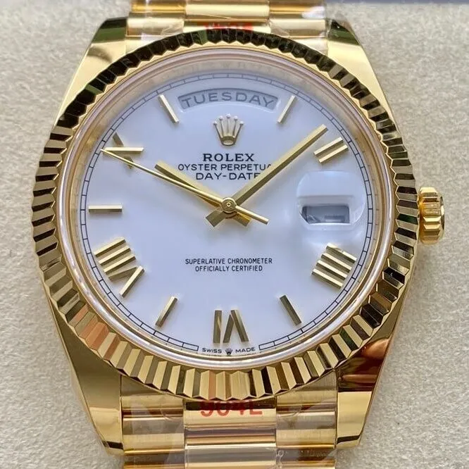 Classic Rolex Day Date M228238-0042 White Size 40 ARF Factory 2149