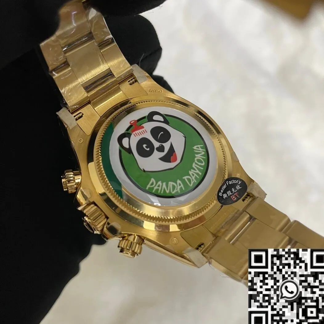 Lightweight Rolex Daytona M126508-0004 Gold Watchband Black Panda Dial BT Factory 1926