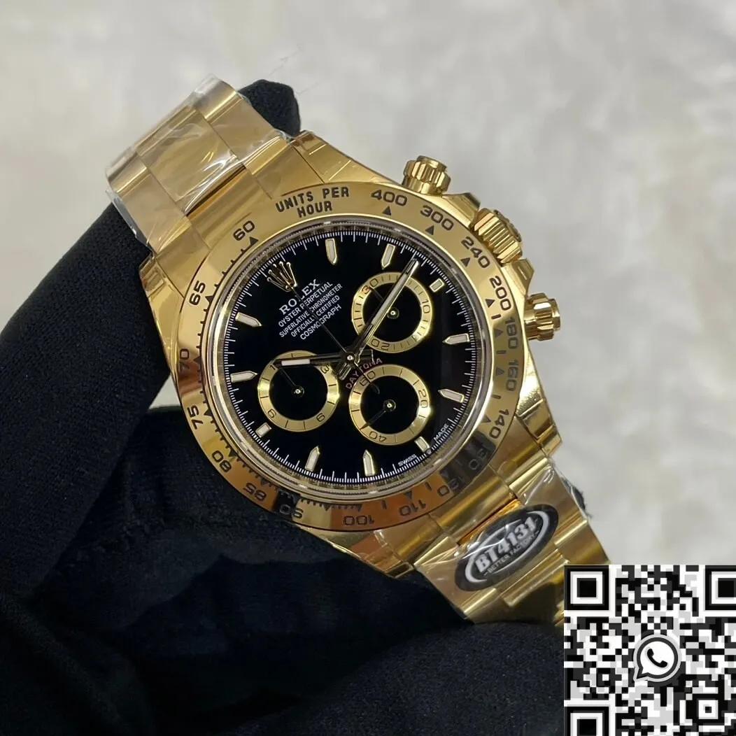 Lightweight Rolex Daytona M126508-0004 Gold Watchband Black Panda Dial BT Factory 1926