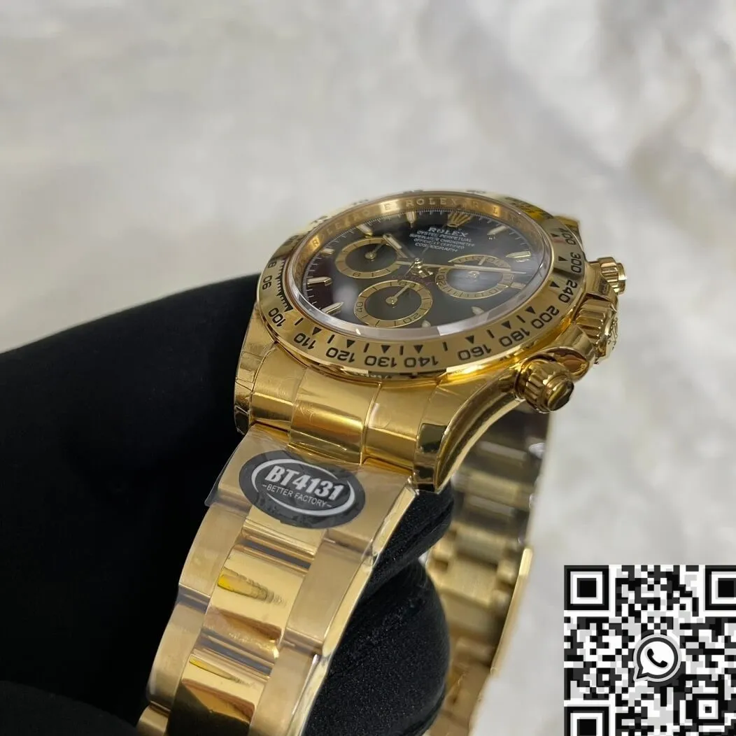 Lightweight Rolex Daytona M126508-0004 Gold Watchband Black Panda Dial BT Factory 1926