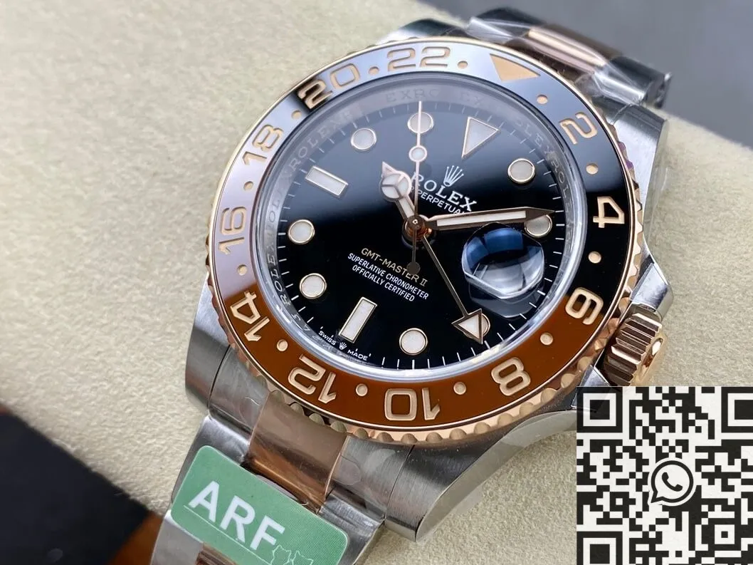 Breathable Rolex GMT Master II M126711CHNR-0002 Rose Gold Watch ARF Factory 2161