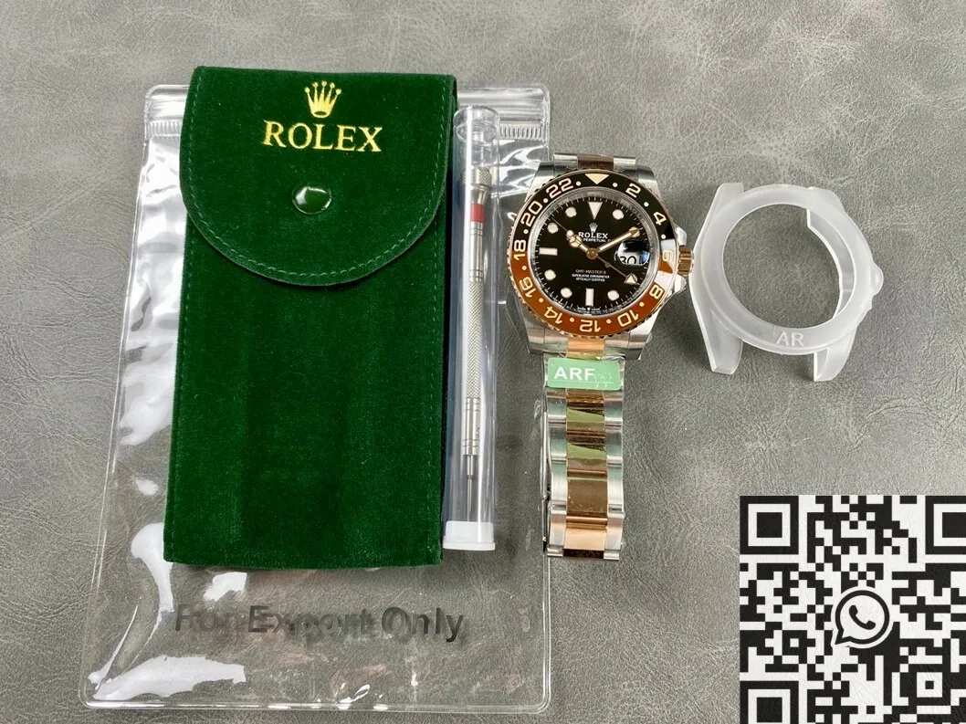 Breathable Rolex GMT Master II M126711CHNR-0002 Rose Gold Watch ARF Factory 2161