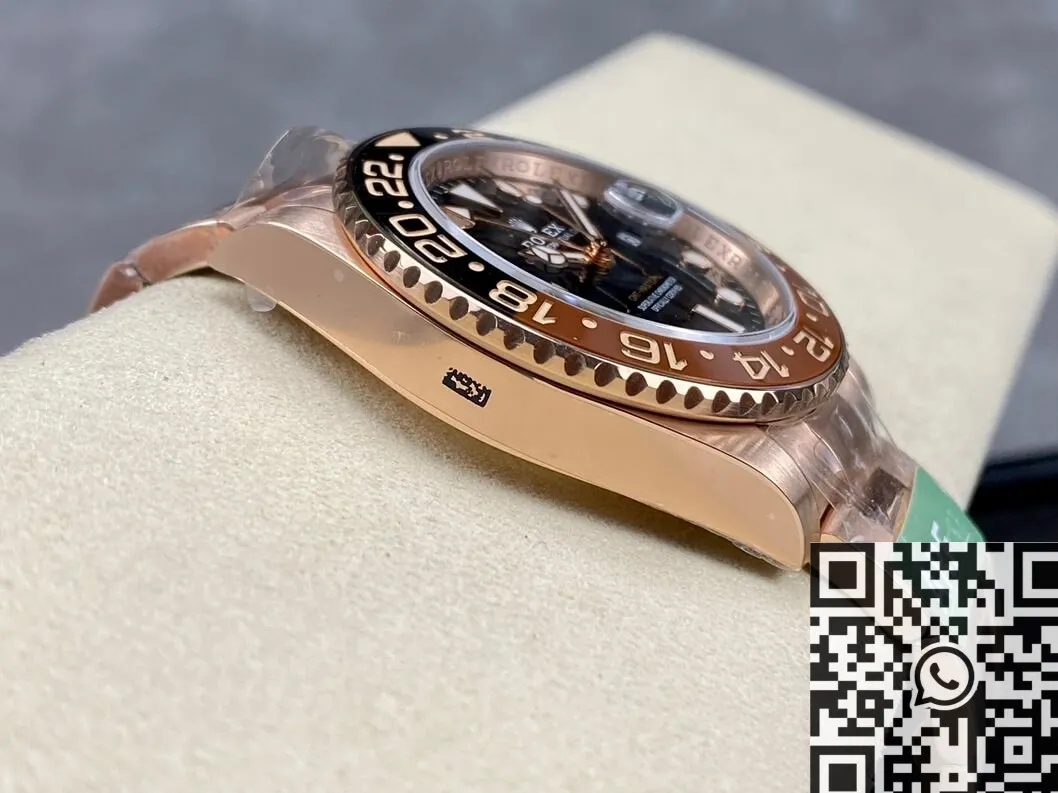 TopPick Rolex GMT Master II M126715CHNR-0001 Rose Gold Watch ARF Factory 2162