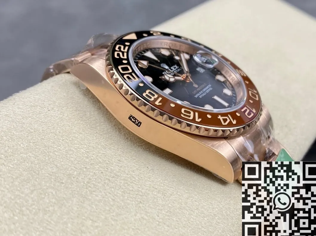 TopPick Rolex GMT Master II M126715CHNR-0001 Rose Gold Watch ARF Factory 2162
