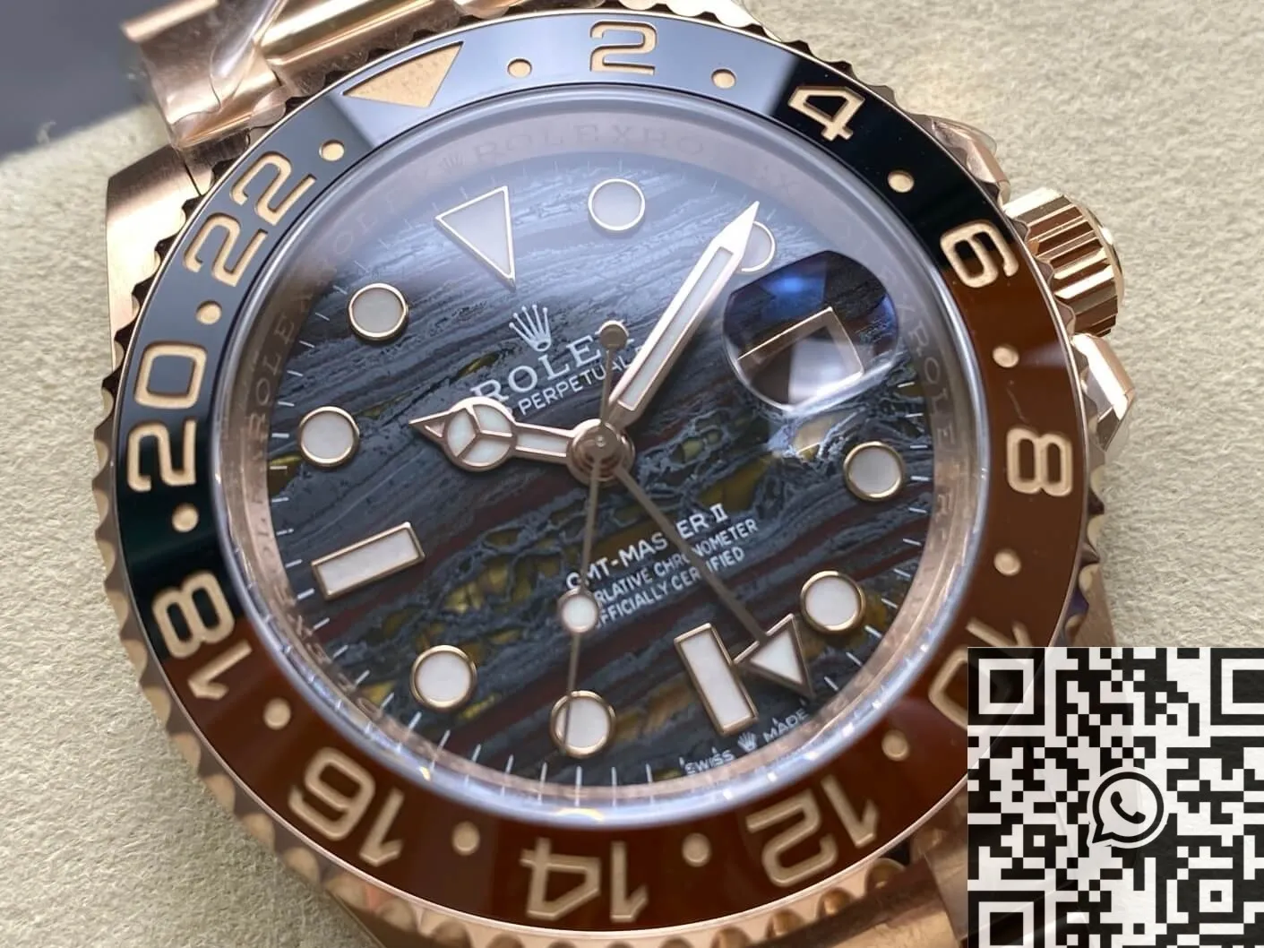 Rolex GMT Master II M126715CHNR-0002 Rose Gold Watch 3285 Automatic Movement ARF Factory Supportive 2164