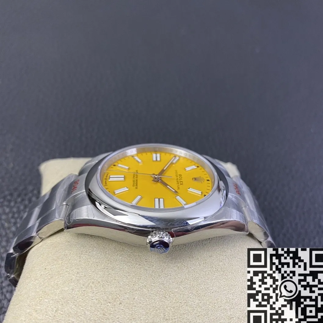 Rolex Oyster Perpetual M124300-0004 Yellow Dial Size 41mm Watch EW Factory Bold 2810