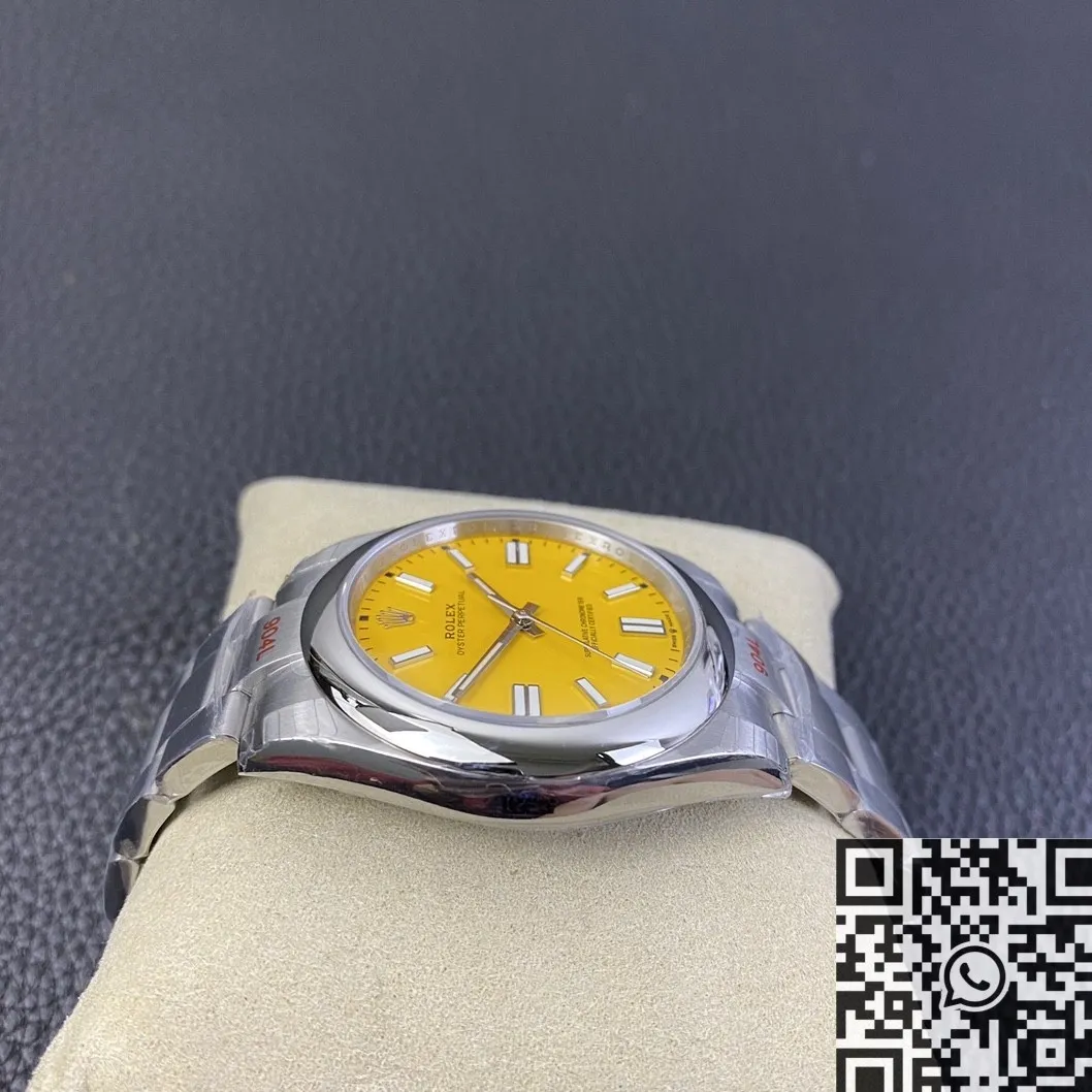 Rolex Oyster Perpetual M124300-0004 Yellow Dial Size 41mm Watch EW Factory Bold 2810