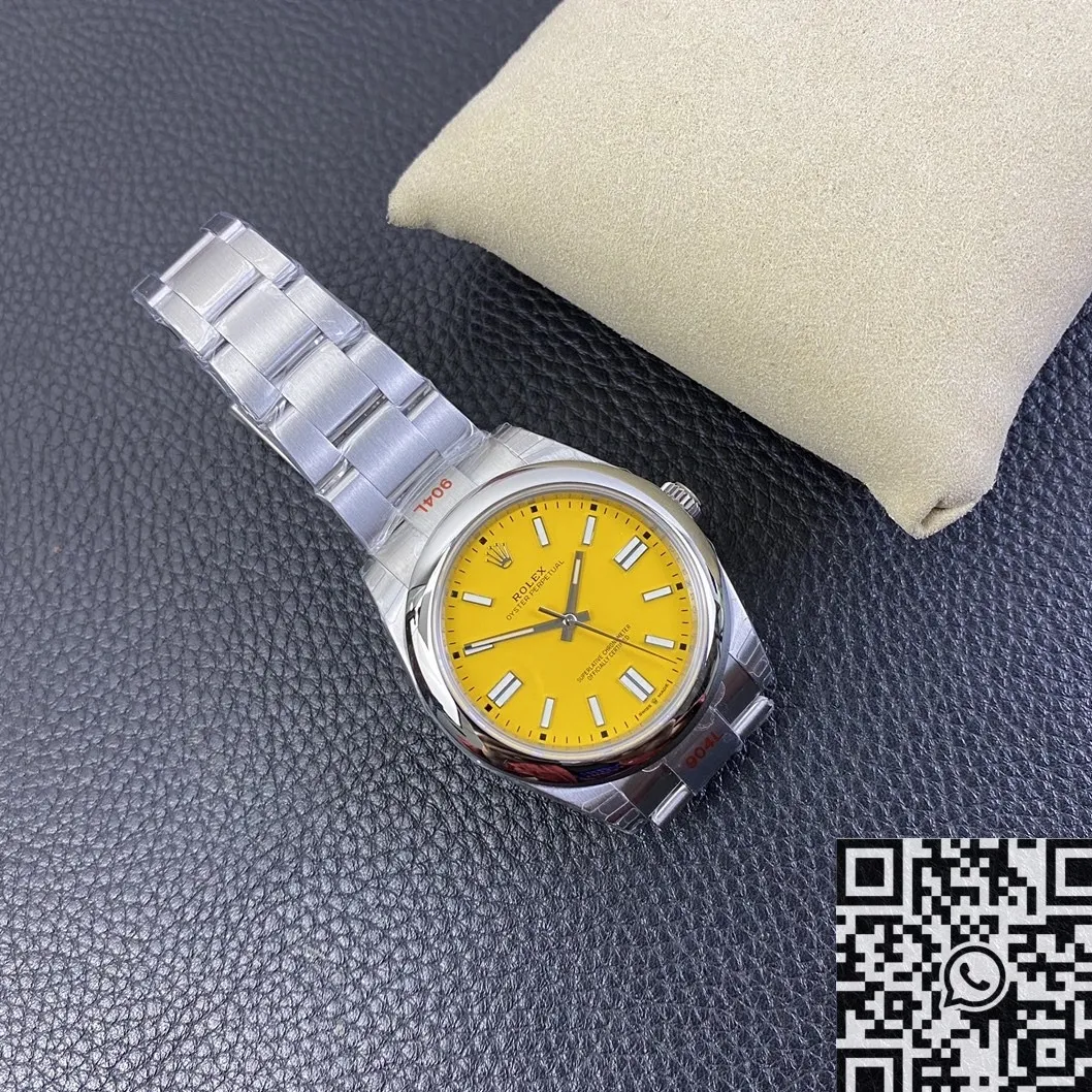 Rolex Oyster Perpetual M124300-0004 Yellow Dial Size 41mm Watch EW Factory Bold 2810
