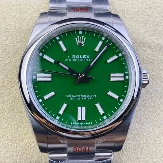 Rolex Oyster Perpetual M124300-0005 Green Dial Size 41mm Watch EW Factory Sustainable 2811