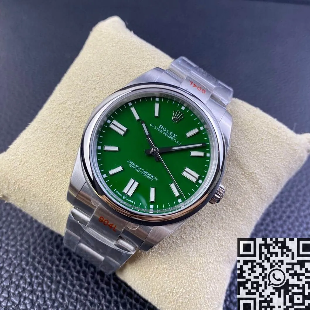 Rolex Oyster Perpetual M124300-0005 Green Dial Size 41mm Watch EW Factory Sustainable 2811