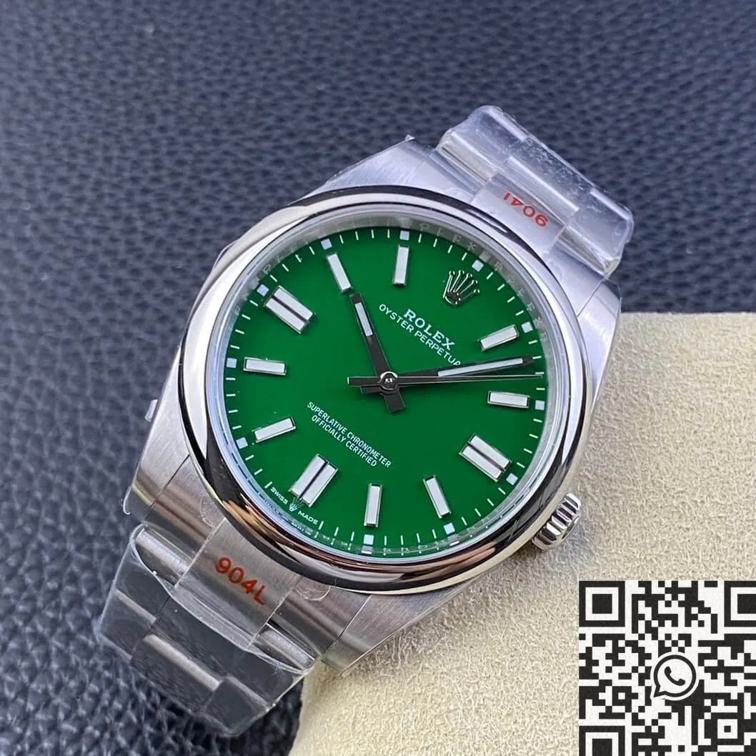 Rolex Oyster Perpetual M124300-0005 Green Dial Size 41mm Watch EW Factory Sustainable 2811