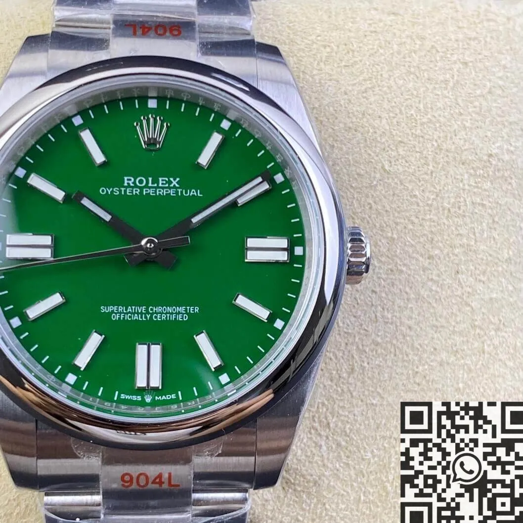 Rolex Oyster Perpetual M124300-0005 Green Dial Size 41mm Watch EW Factory Sustainable 2811