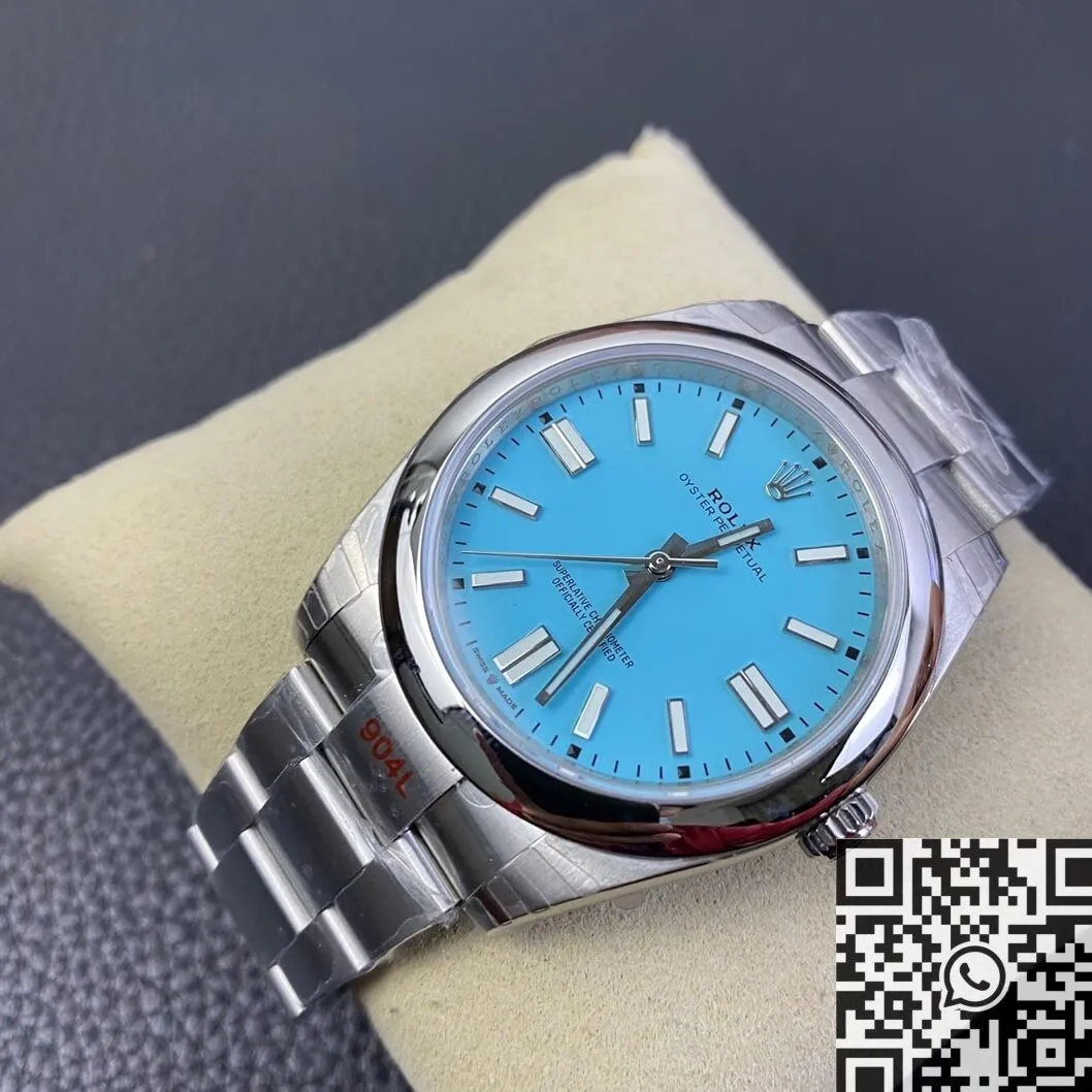 Trendy Rolex Oyster Perpetual M124300-0006 Tiffany Blue Dial Size 41mm Watch EW Factory 2813