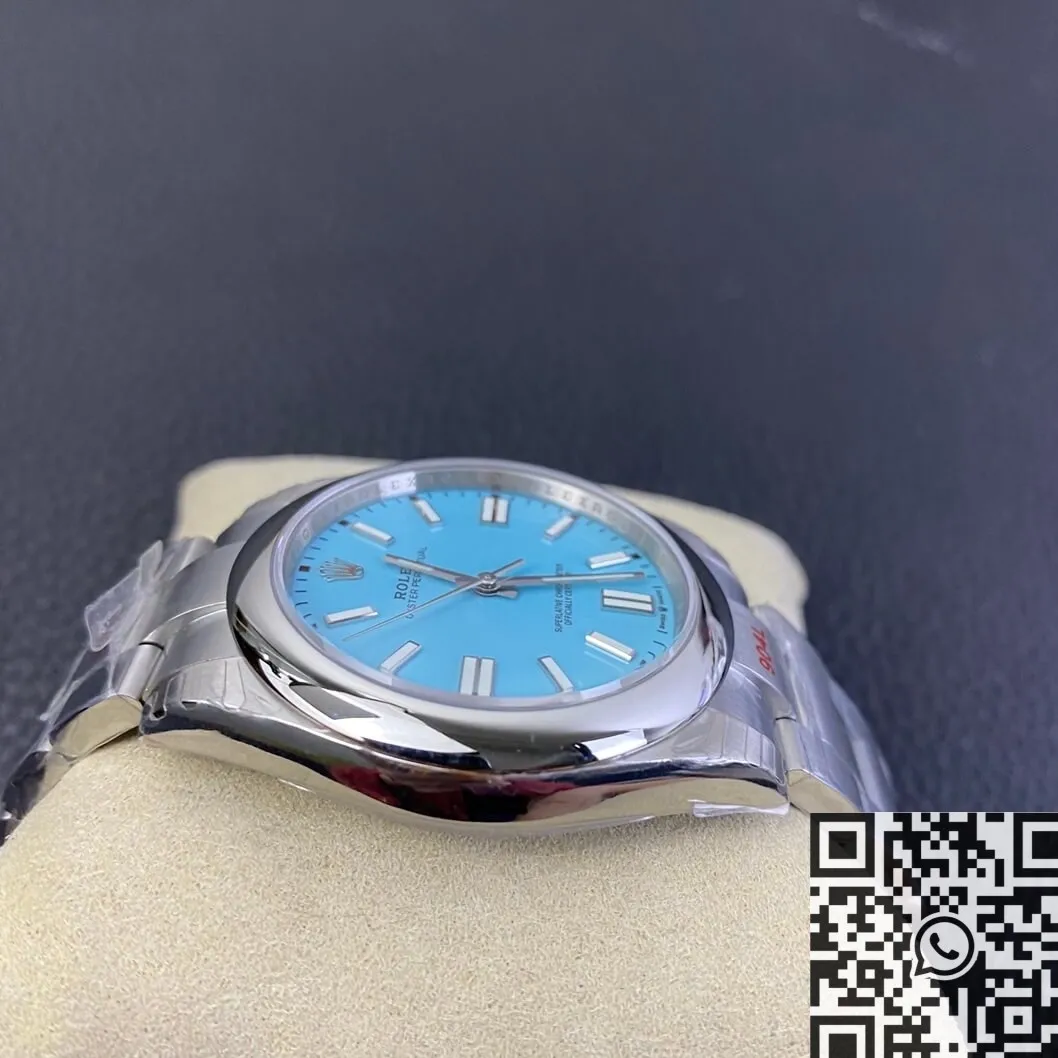 Trendy Rolex Oyster Perpetual M124300-0006 Tiffany Blue Dial Size 41mm Watch EW Factory 2813