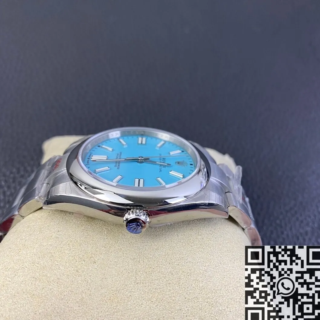 Trendy Rolex Oyster Perpetual M124300-0006 Tiffany Blue Dial Size 41mm Watch EW Factory 2813